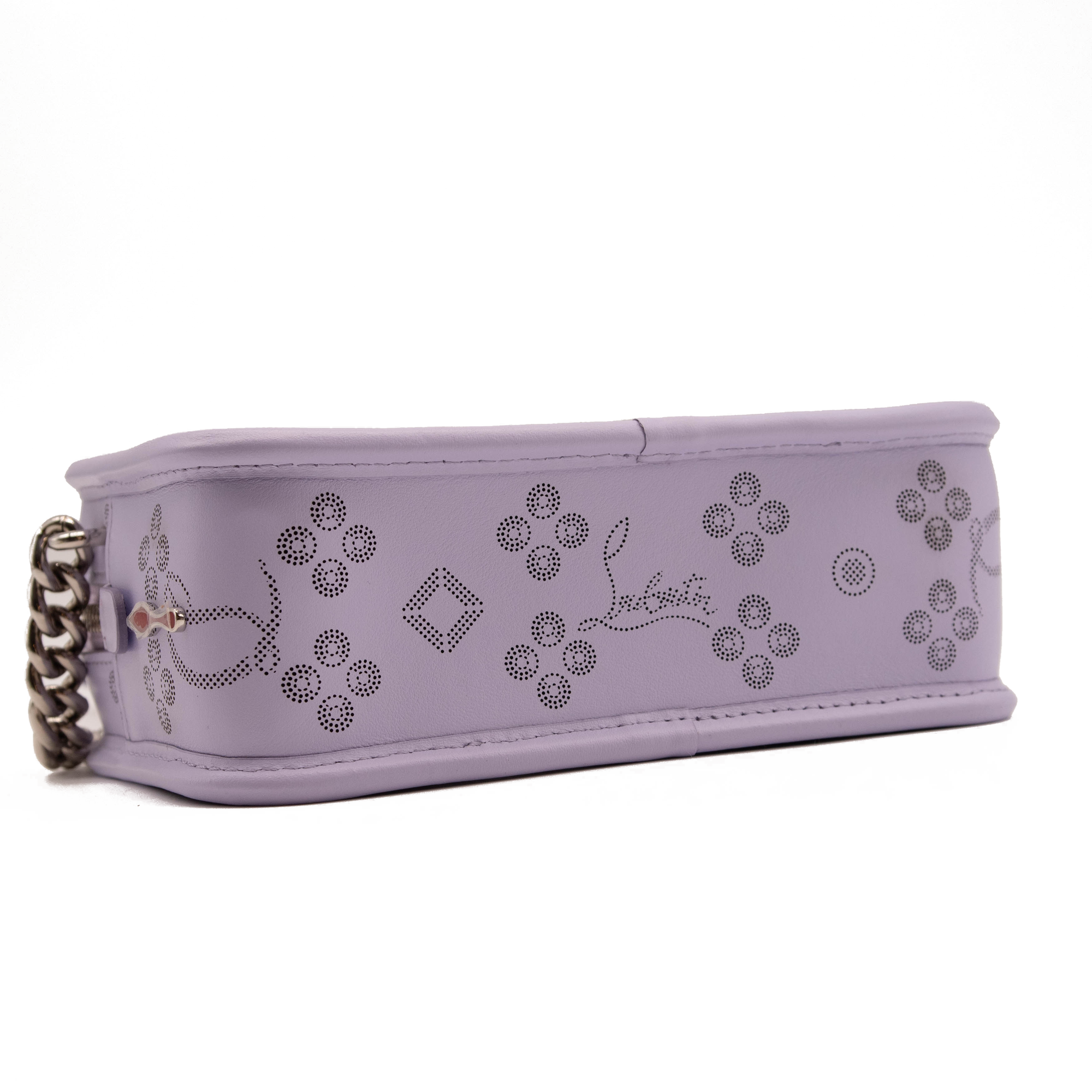 Christian Louboutin Radioloubi Small Leather Crossbody Bag Lilac Perforated
