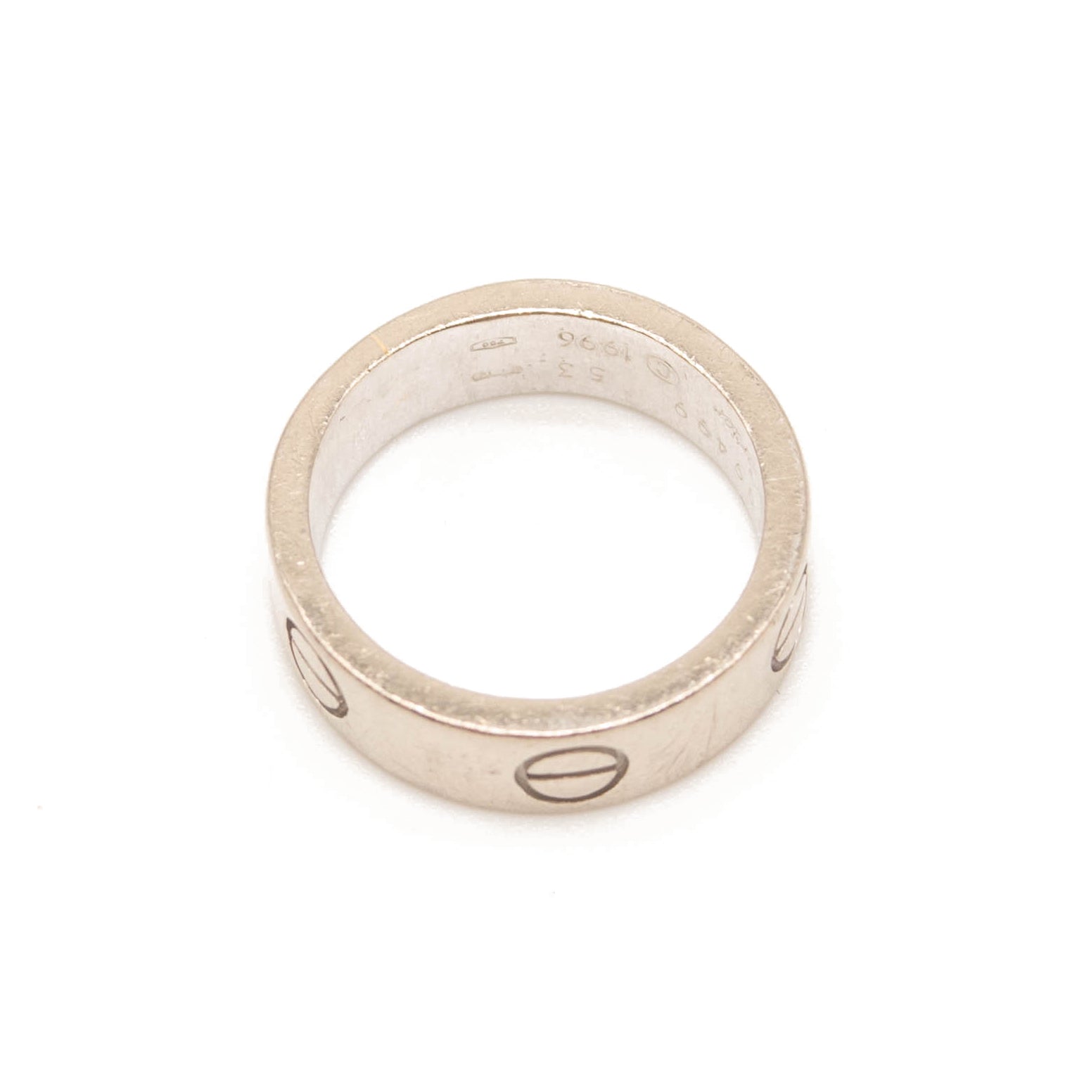 CARTIER 18K White Gold 5.5mm LOVE Ring US 5