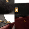 Chanel Vintage Large Quilted Flap Bag Black Gold Shoulder Bag Crossbody