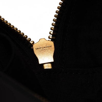 NEW Saint Laurent Calfskin Matelasse Monogram Lou Camera Bag Black Tassel