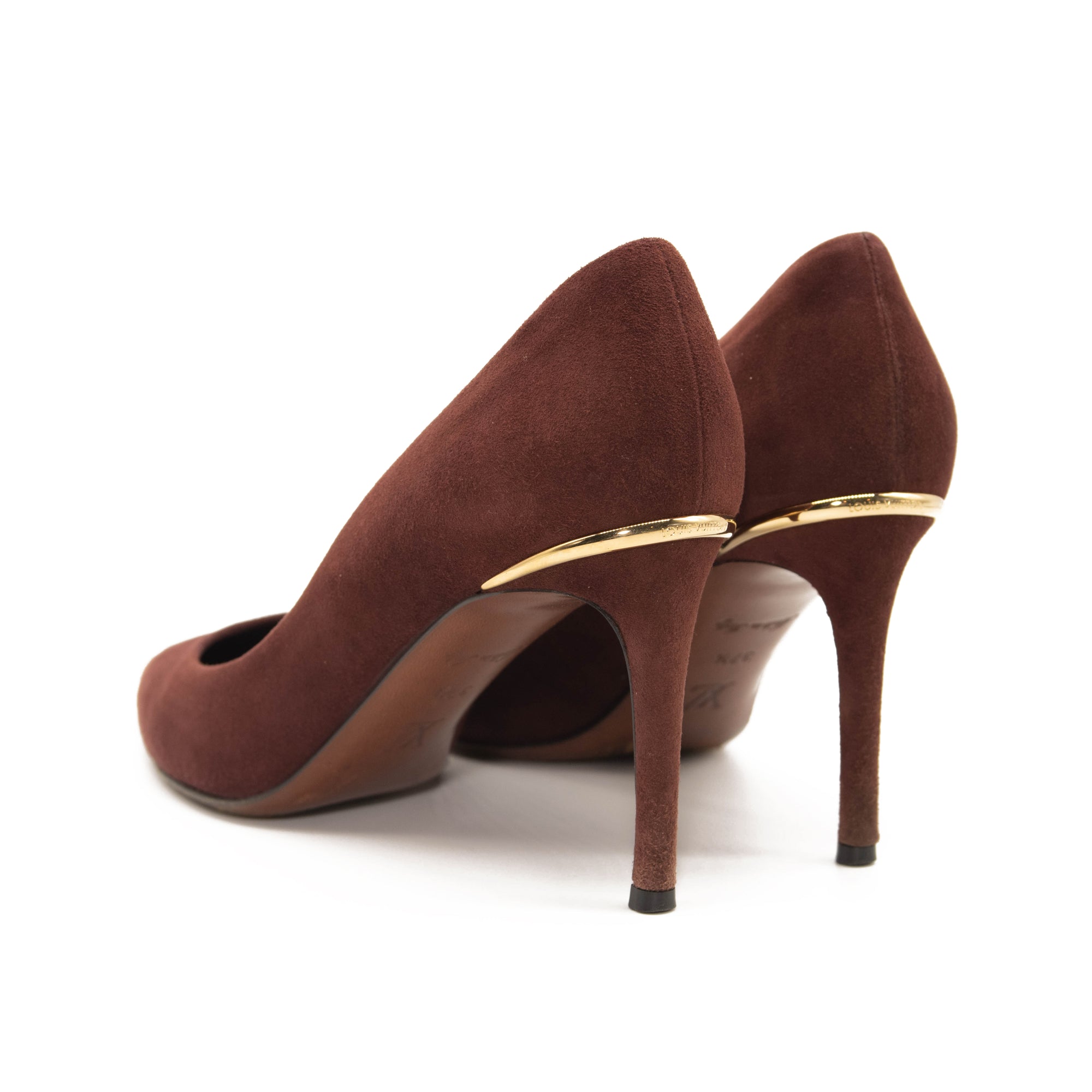 Louis Vuitton Suede Eyeline Pumps 37.5 Amarante