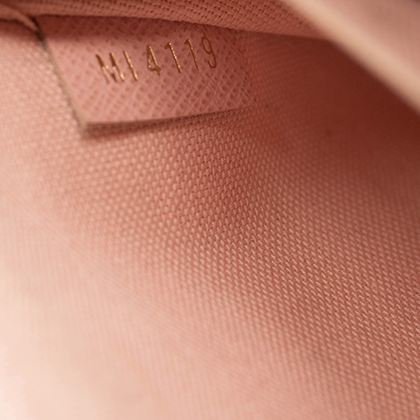 Louis Vuitton Damier Azur Calfskin Pochette Felicie GM Eau de Rose Chain Bag