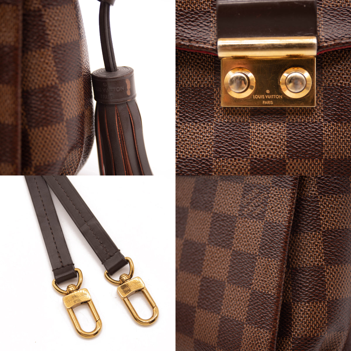Louis+Vuitton+Croisette+Damier+Ebene+Shoulder+Crossbody+Bag+Brown for sale  online
