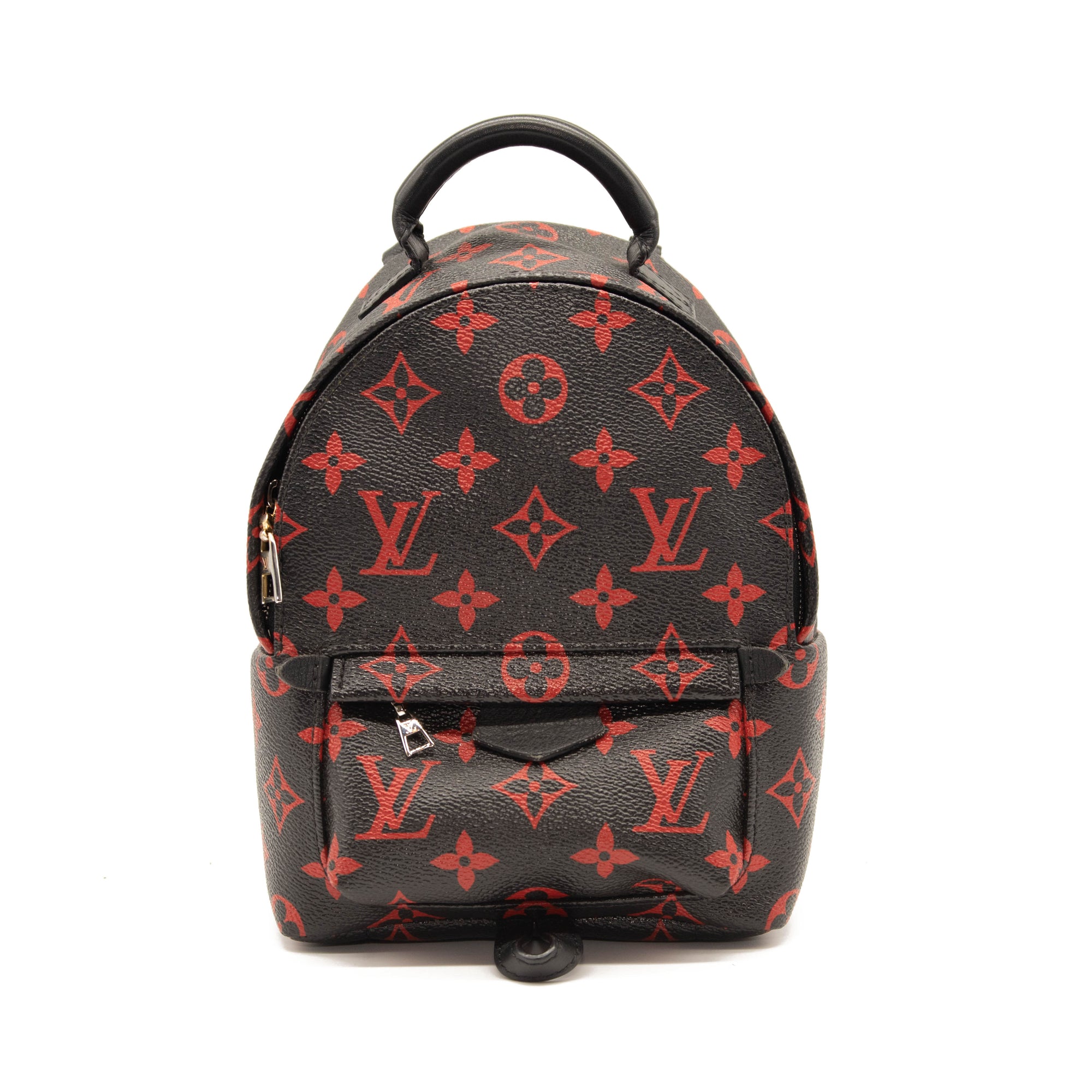 black and red lv mini backpack