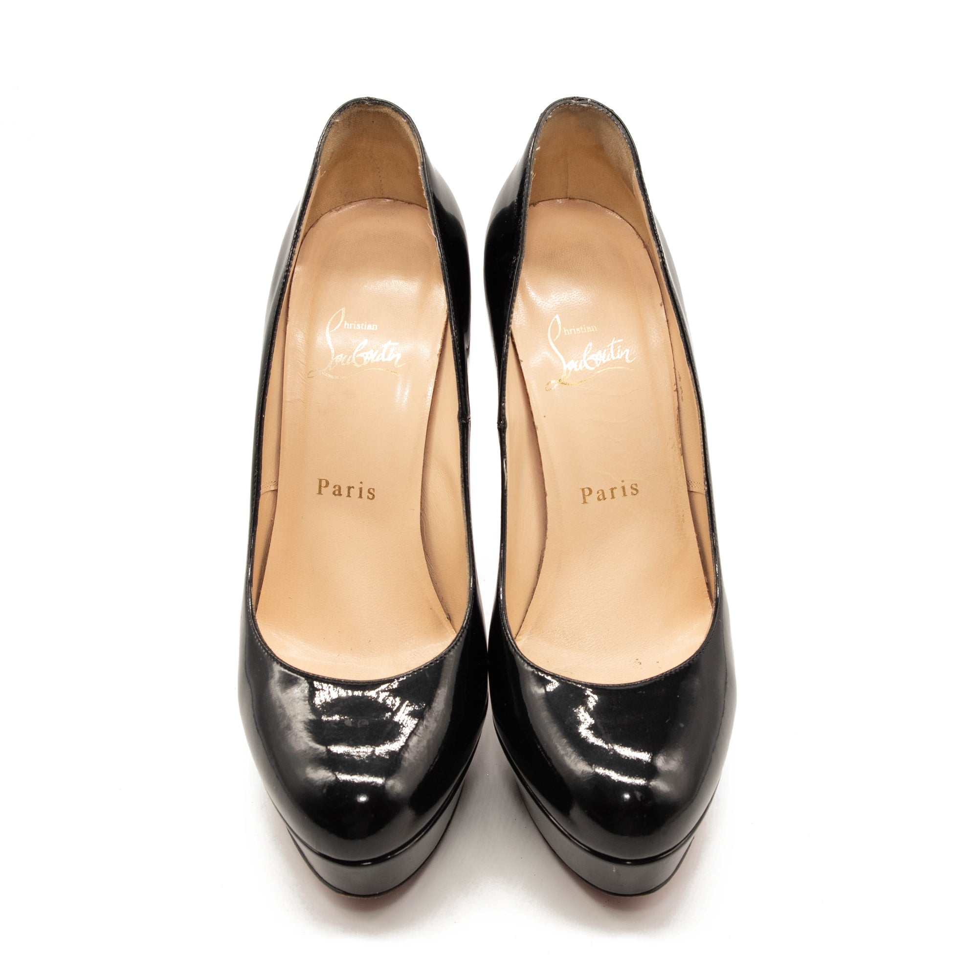 CHRISTIAN LOUBOUTIN Patent Bianca 140 Pumps 39 Black