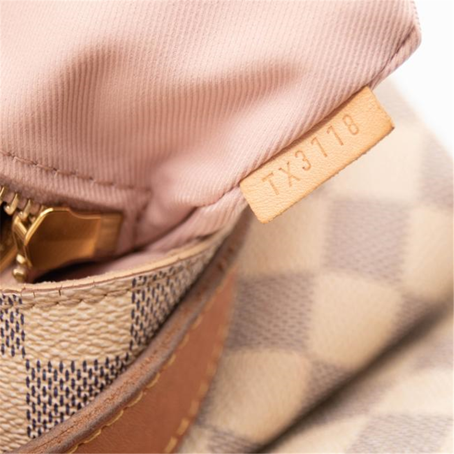 Louis Vuitton Graceful Damier Azur Mm Rose Ballerine White Canvas Tote