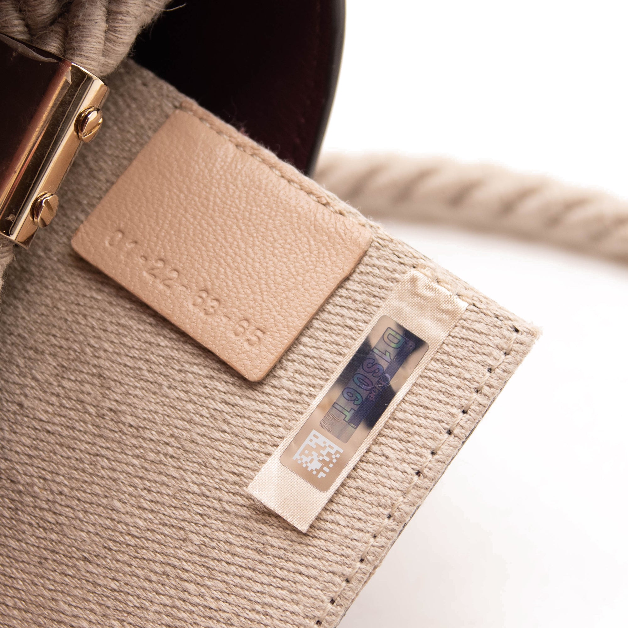 Chloe Key Small Linen & Leather Bucket Bag