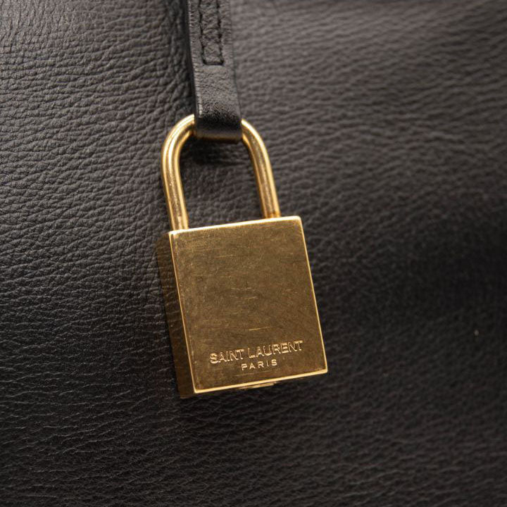 Saint Laurent Calfskin Small Sac De Jour Black