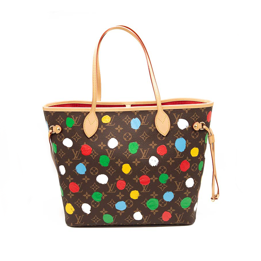 NEW LOUIS VUITTON LV X YK Monogram Painted Dots Neverfull MM