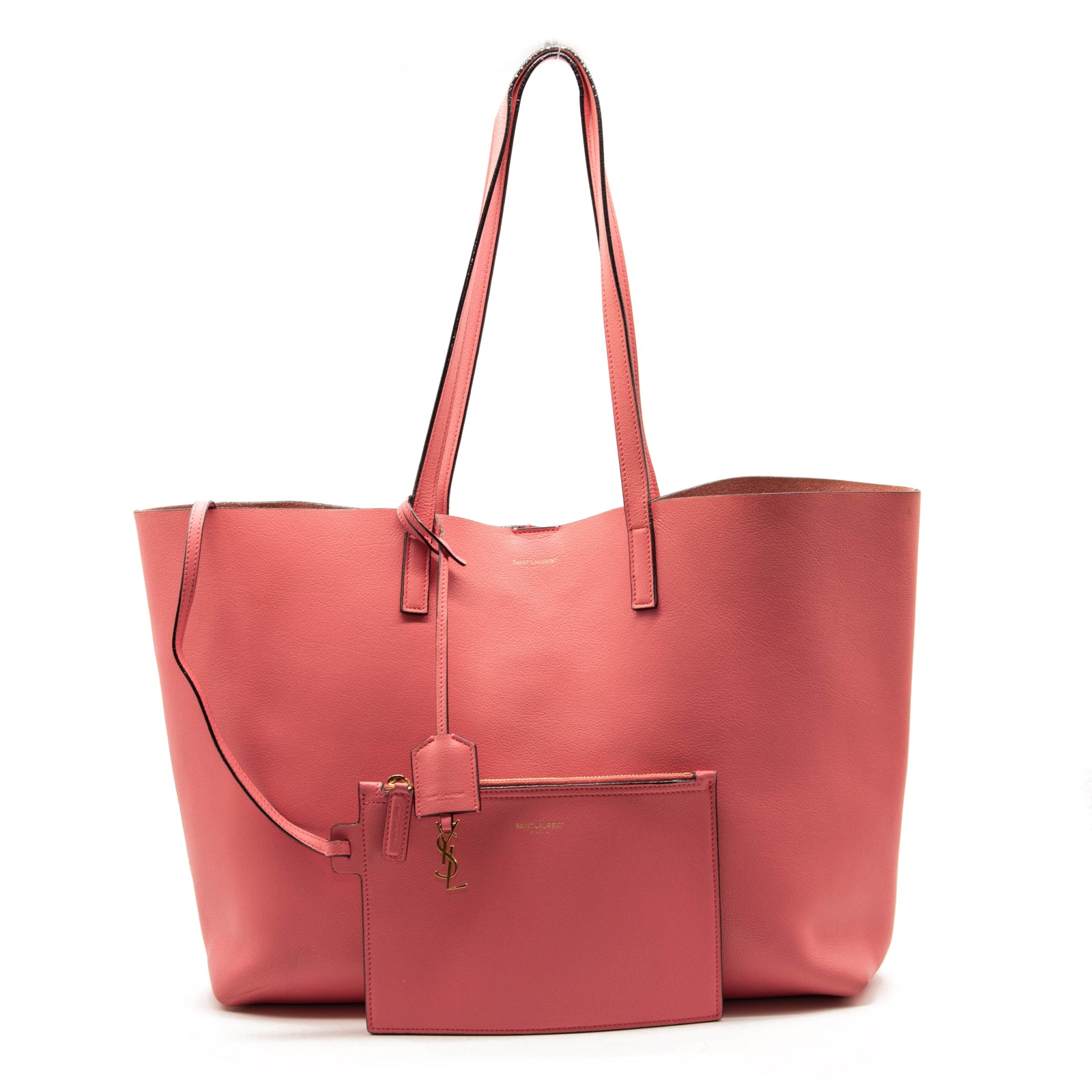 Saint Laurent Calfskin Large Shopping Tote Pink