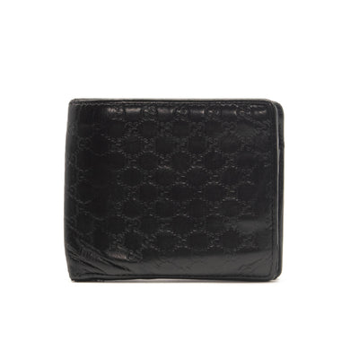 Gucci Bifold Wallet MicroGuccissima Black for Men