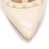 Valentino Rockstud Cage Patent Ballerina Flat, Ivory