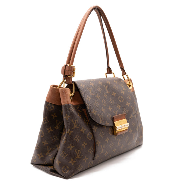 Olympe cloth handbag Louis Vuitton Brown in Cloth - 35061592