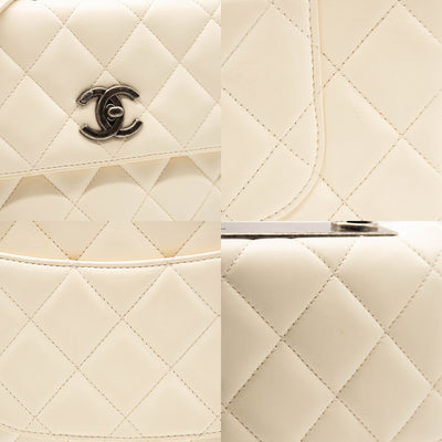 Chanel Lambskin Quilted Medium Trendy CC Flap White