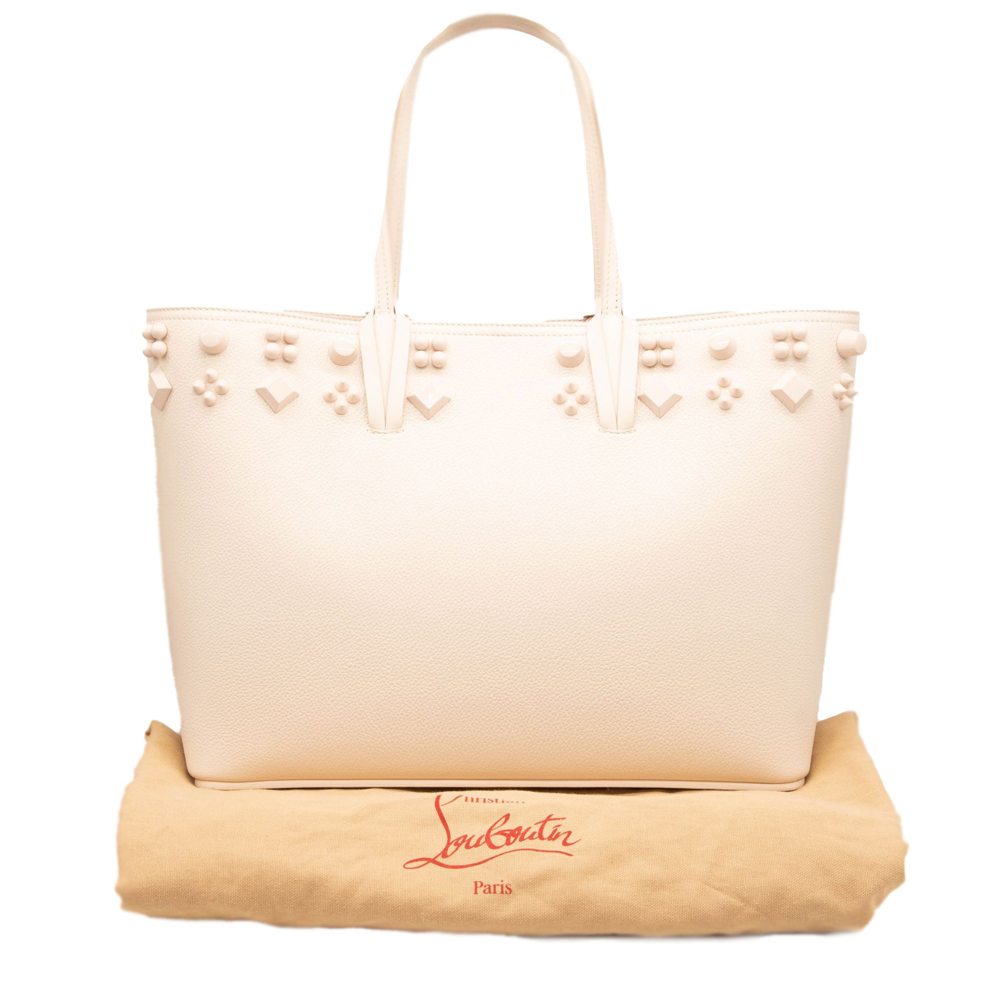 Christian Louboutin Cabata Empire Spike Studded Leather Tote Bag