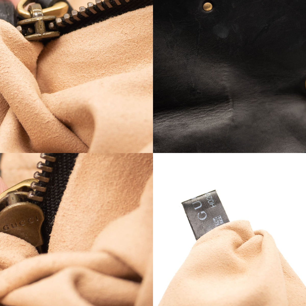 Gucci Calfskin Matelasse Studded Medium GG Marmont Shoulder Bag Black