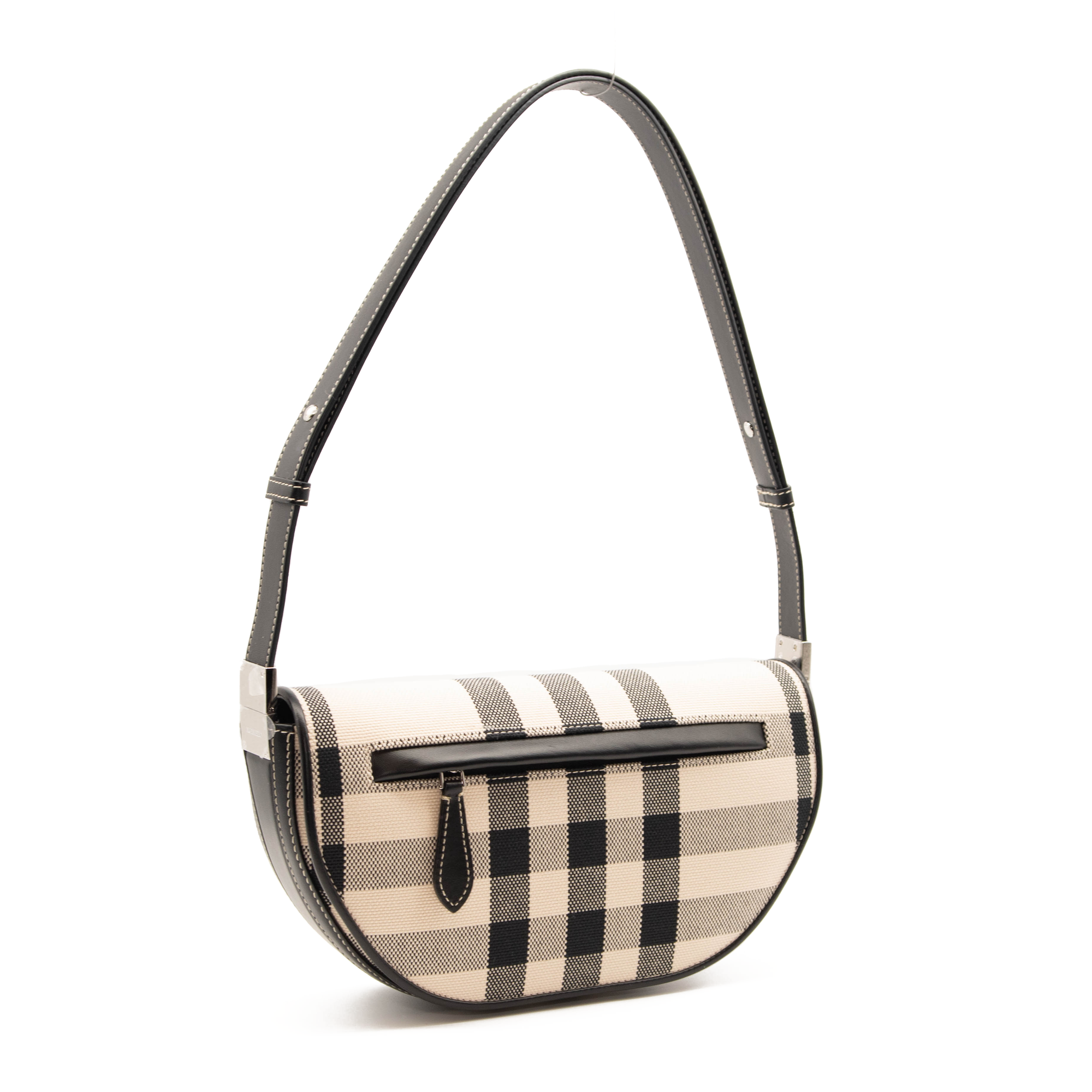Burberry Olympia Check Canvas Shoulder Bag