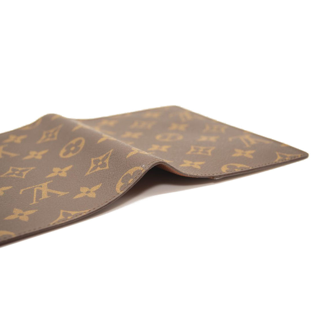 USED Louis Vuitton Passport Cover Brown Monogram Canvas Clutch