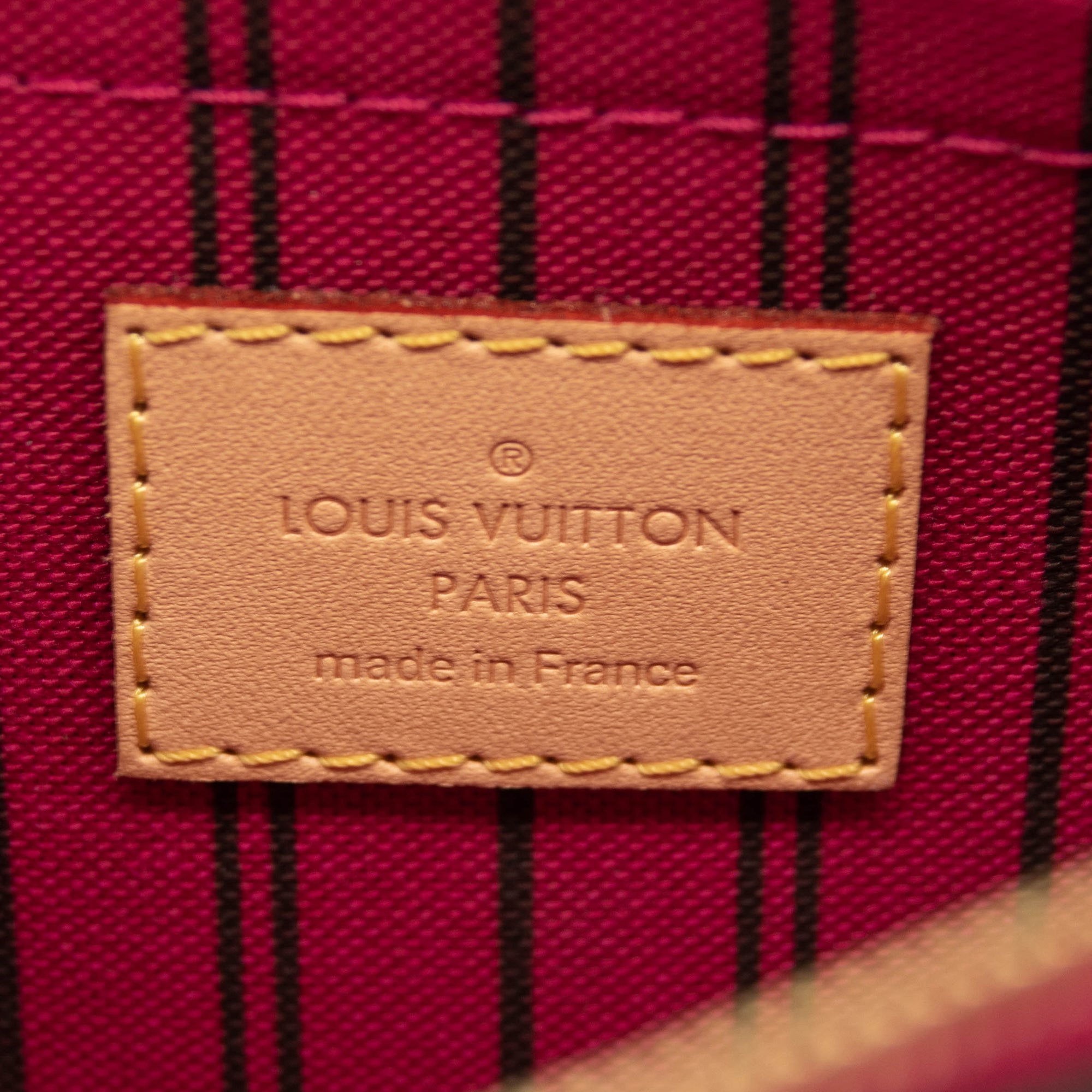 LOUIS VUITTON Monogram Neverfull MM GM Pochette Pivoine