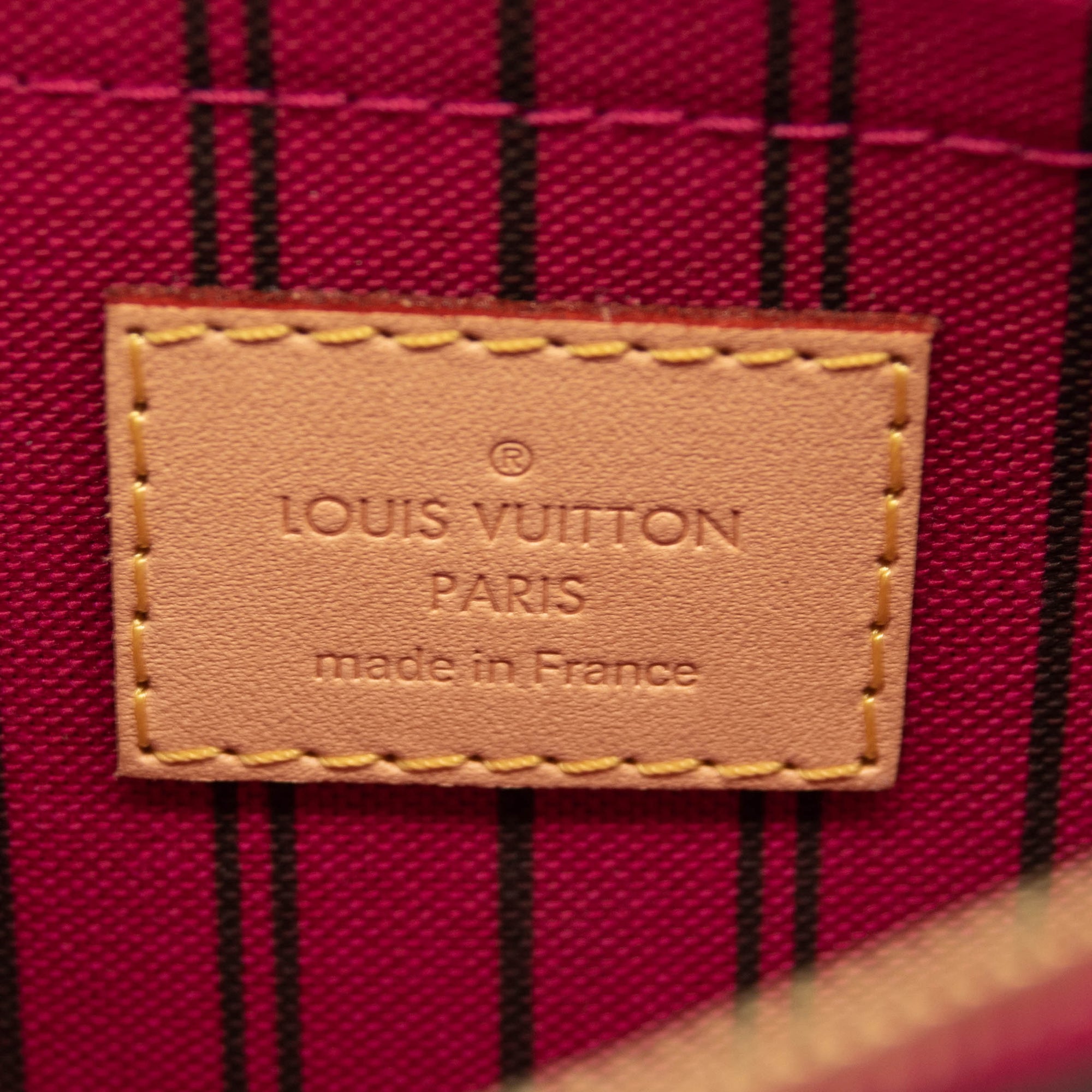 Louis Vuitton Damier Ebene Neverfull Pochette Mm/Gm