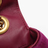 GUCCI Purple Quilted Velvet Embroidered LOVED Medium Marmont Bag