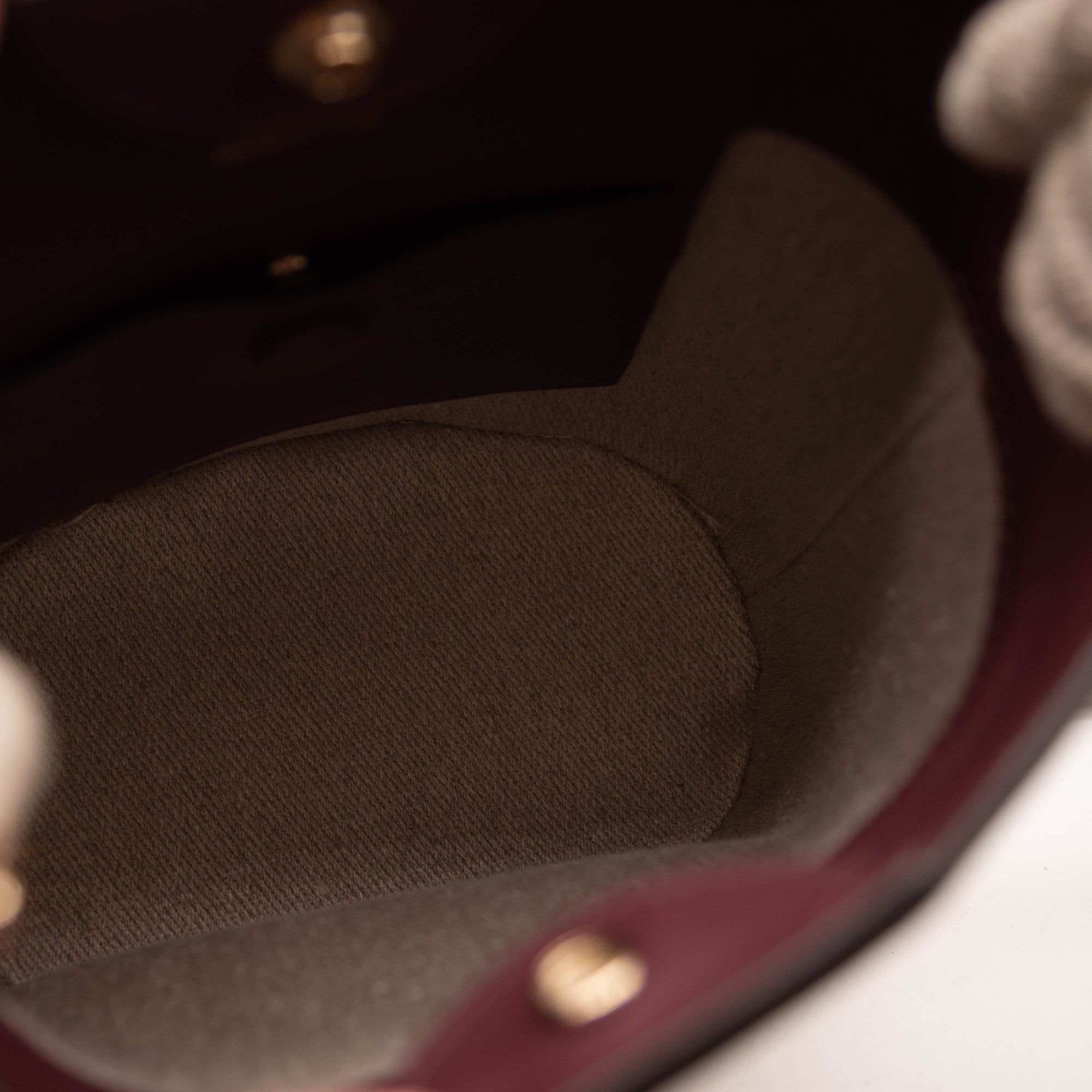 Chloe Key Small Linen & Leather Bucket Bag