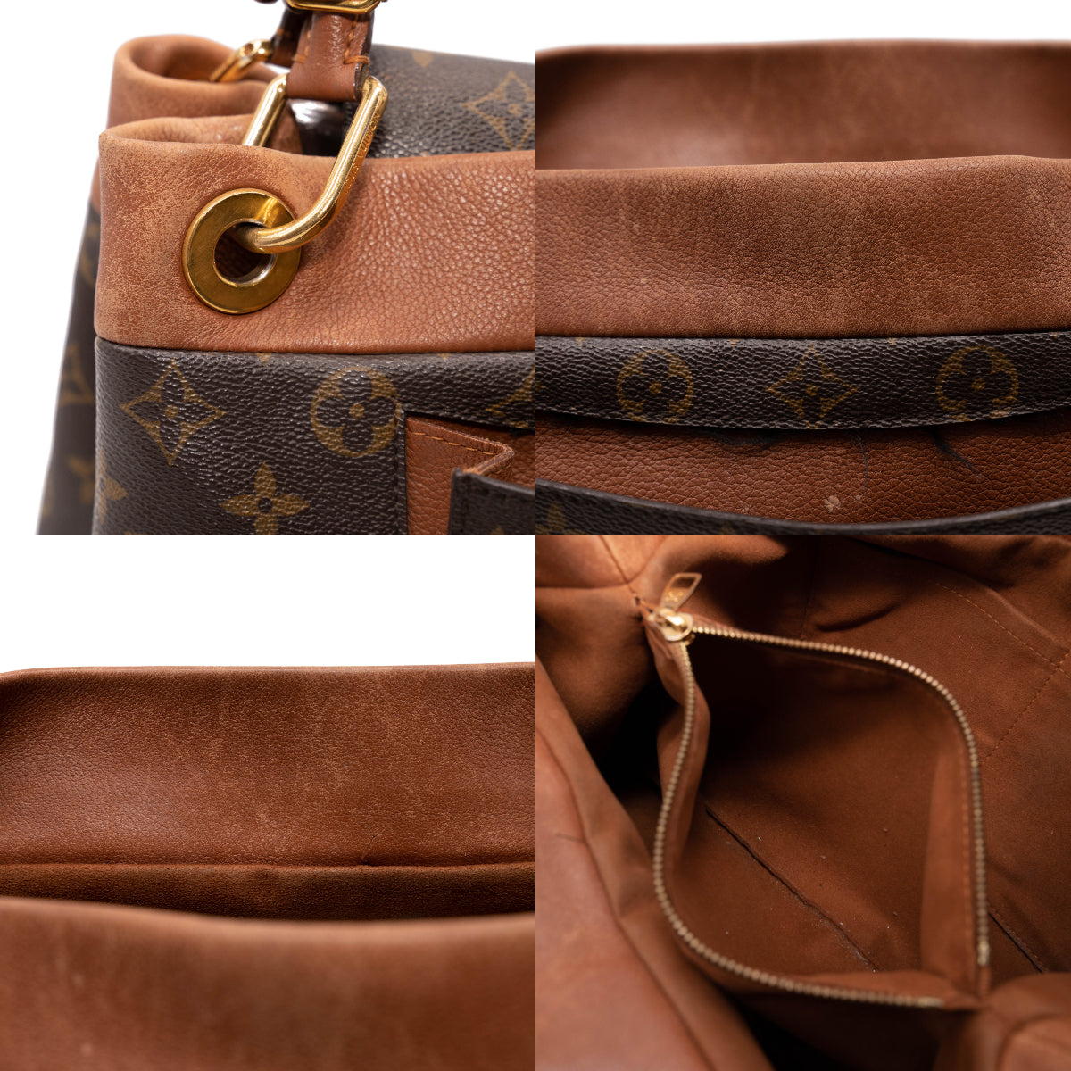 Louis Vuitton Olympe Camel Brown Monogram Canvas Shoulder Bag