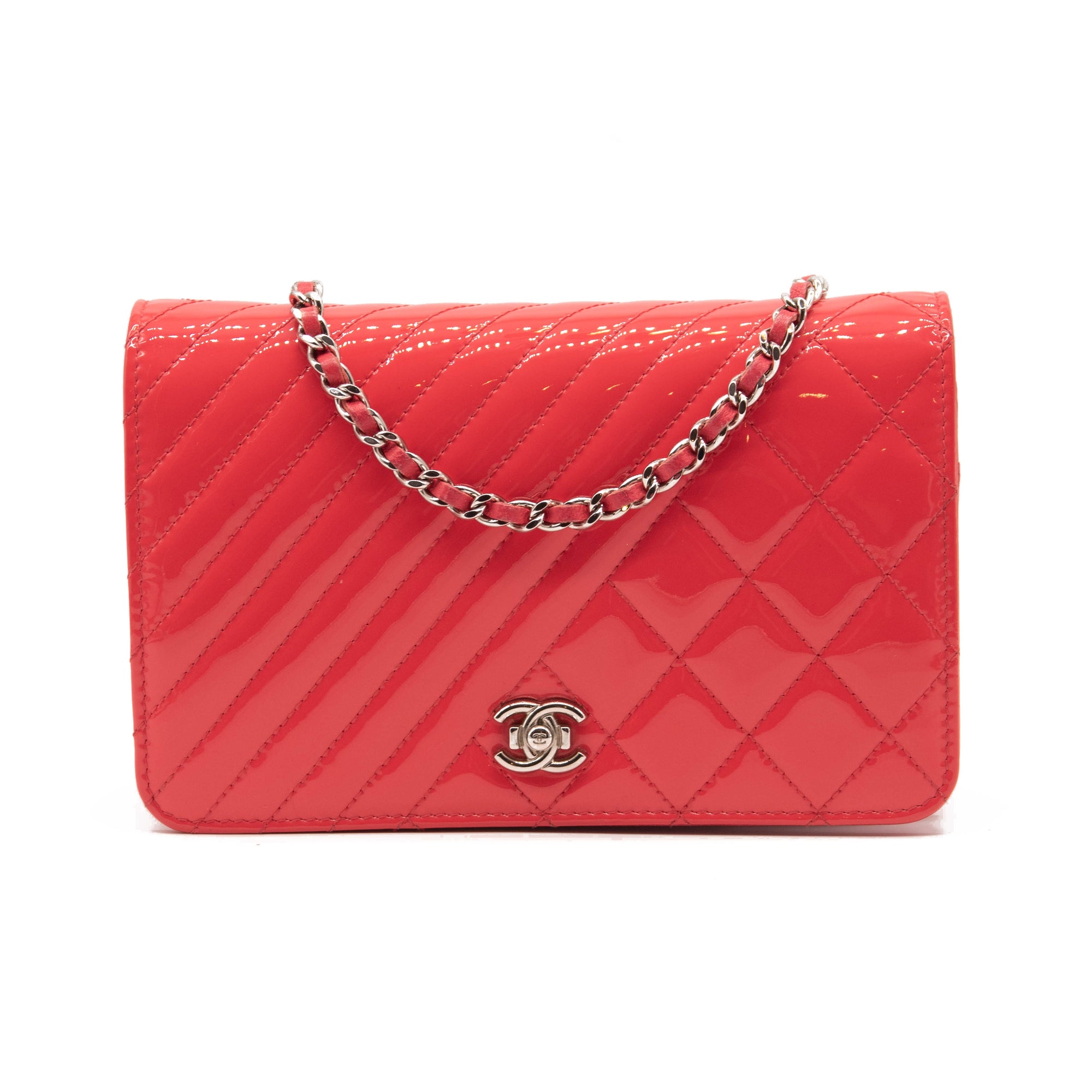 Chanel Quilted Coco Boy Wallet On Chain WOC Patent Leather Pink -  MyDesignerly