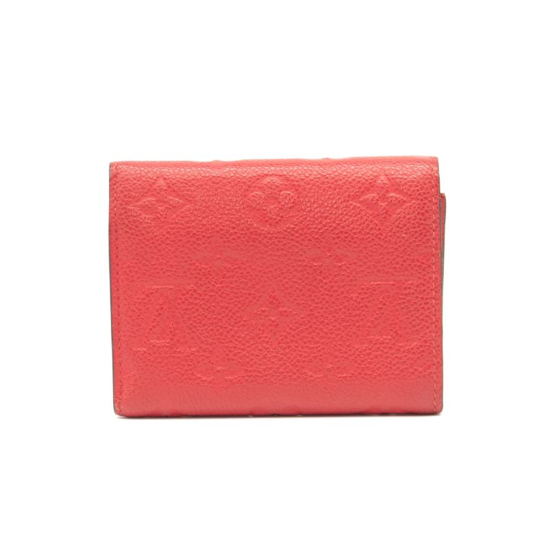 Authentic Louis Vuitton LV Empreinte Leather Monogram Red Wallet