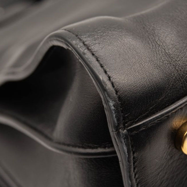 Saint Laurent Calfskin Small Sac De Jour Black