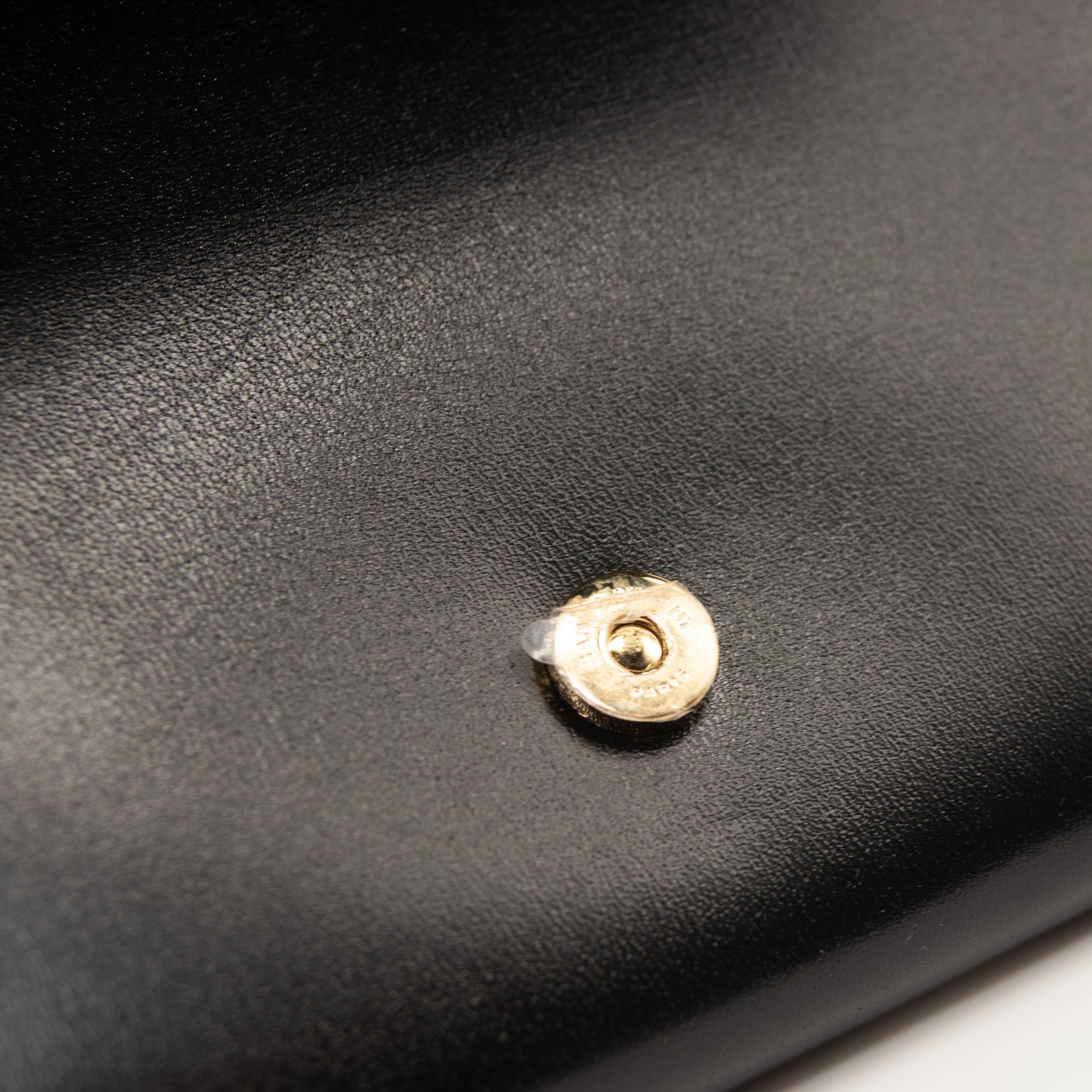 Saint Laurent Le Monogram YSL Glossy Wallet on Crossbody Chain Black Gold