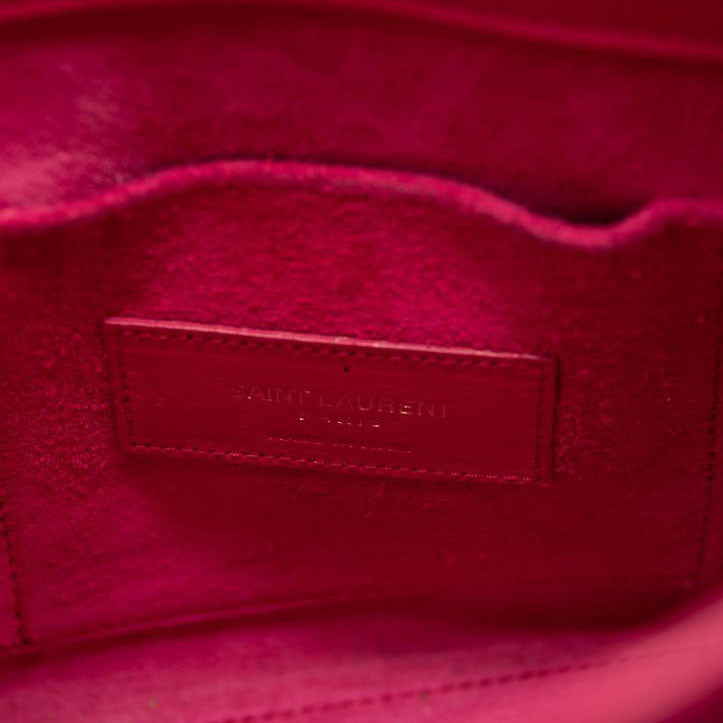 Saint Laurent Calfskin Nano Sac De Jour Lipstick Fuchsia