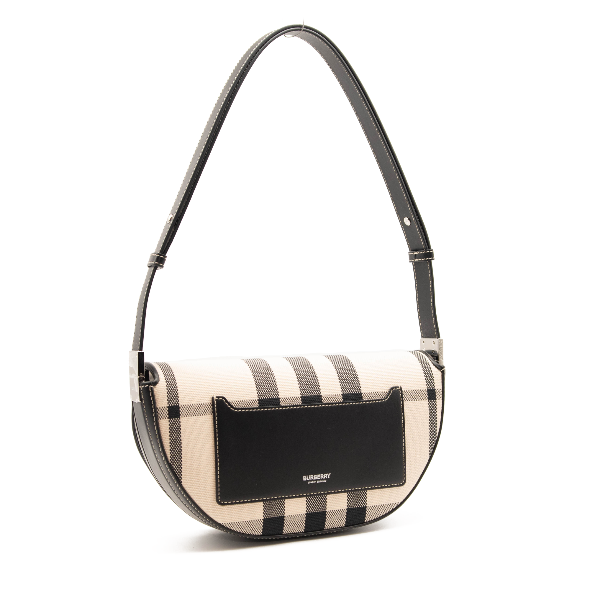 Burberry Olympia Check Canvas Shoulder Bag