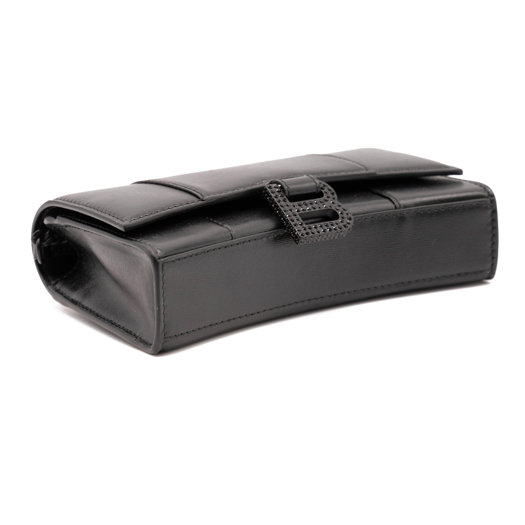 Balenciaga Hourglass Leather Wallet on a Chain