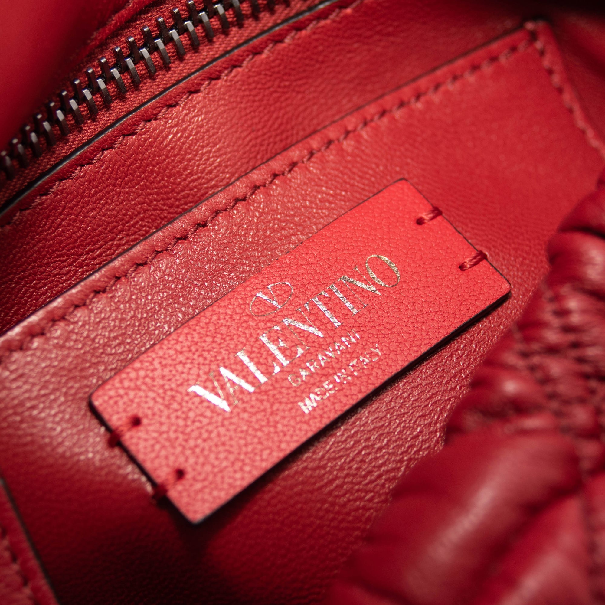 Valentino Spikeme Quilted Leather Bag Red -