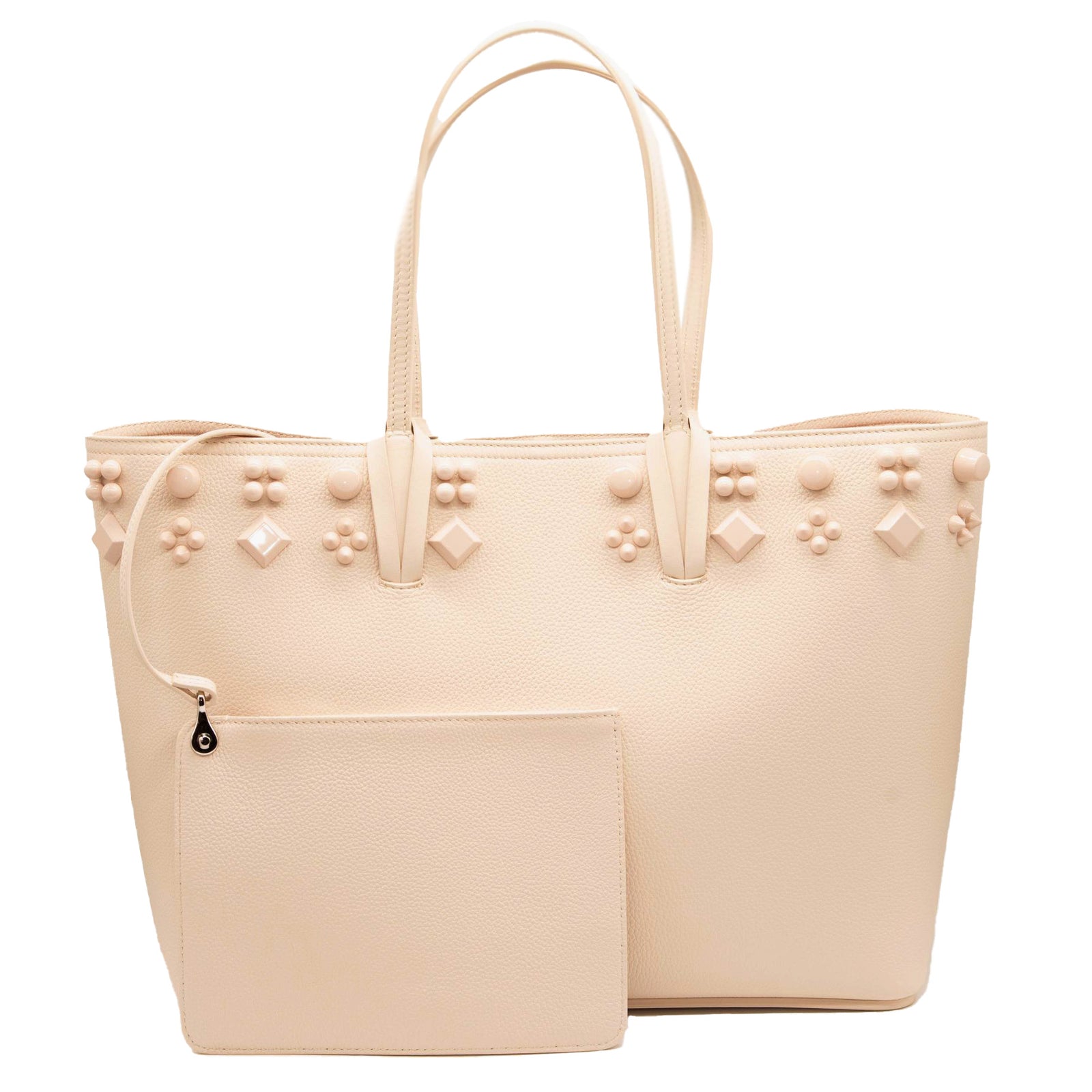 Christian Louboutin Cabata Empire Spike Studded Leather Tote Bag