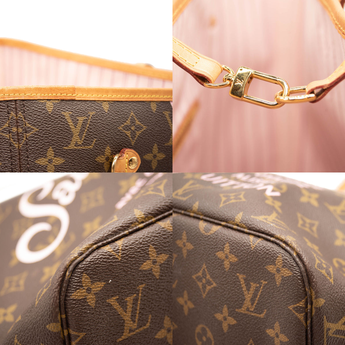 LOUIS VUITTON Monogram Saint Tropez V Neverfull MM in Rose Ballerine