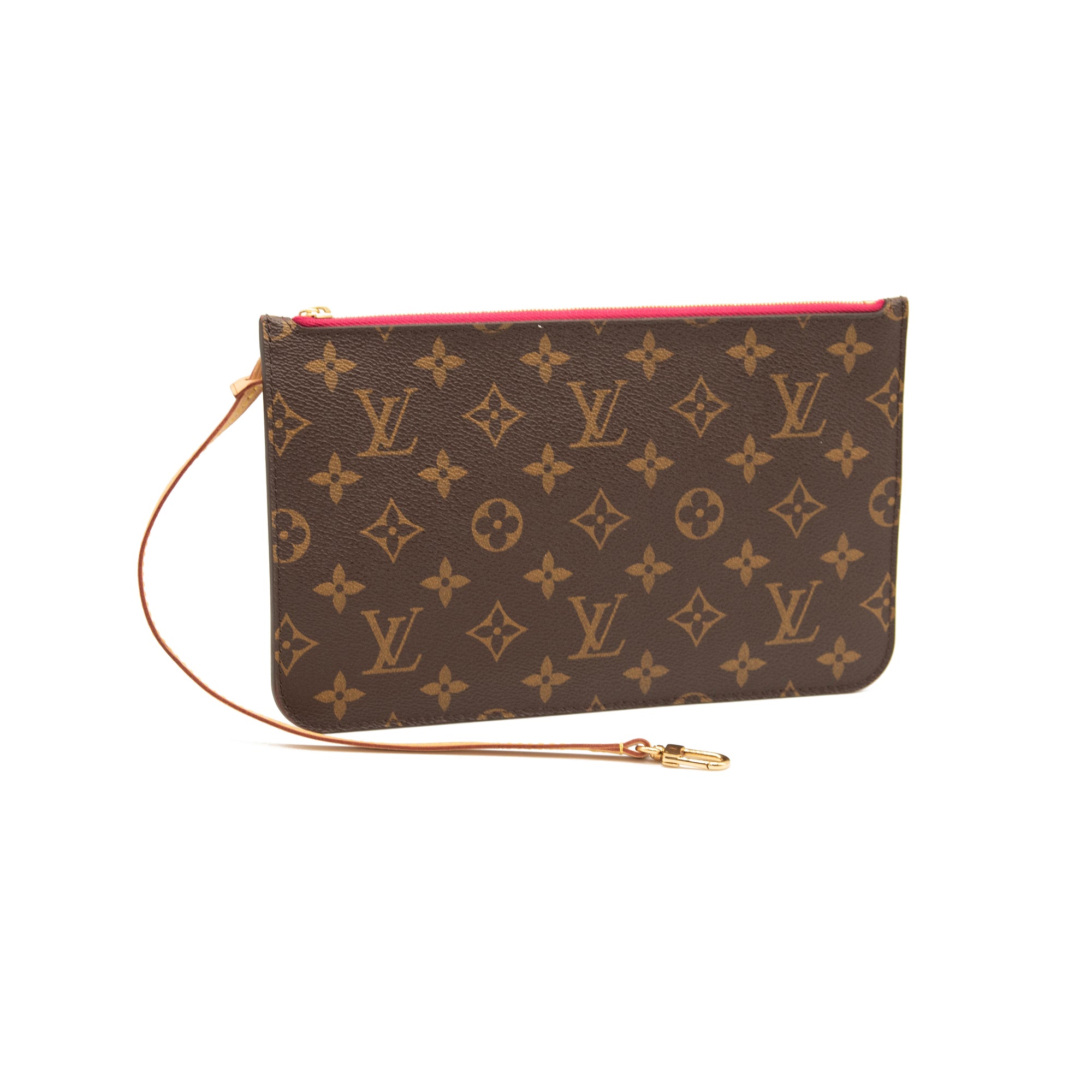 LOUIS VUITTON Monogram Neverfull MM GM Pochette Pivoine
