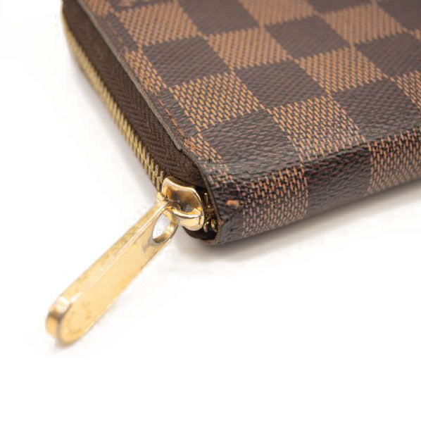 Louis Vuitton Damier Azur Zippy Organizer Wallet Zip Around Beige