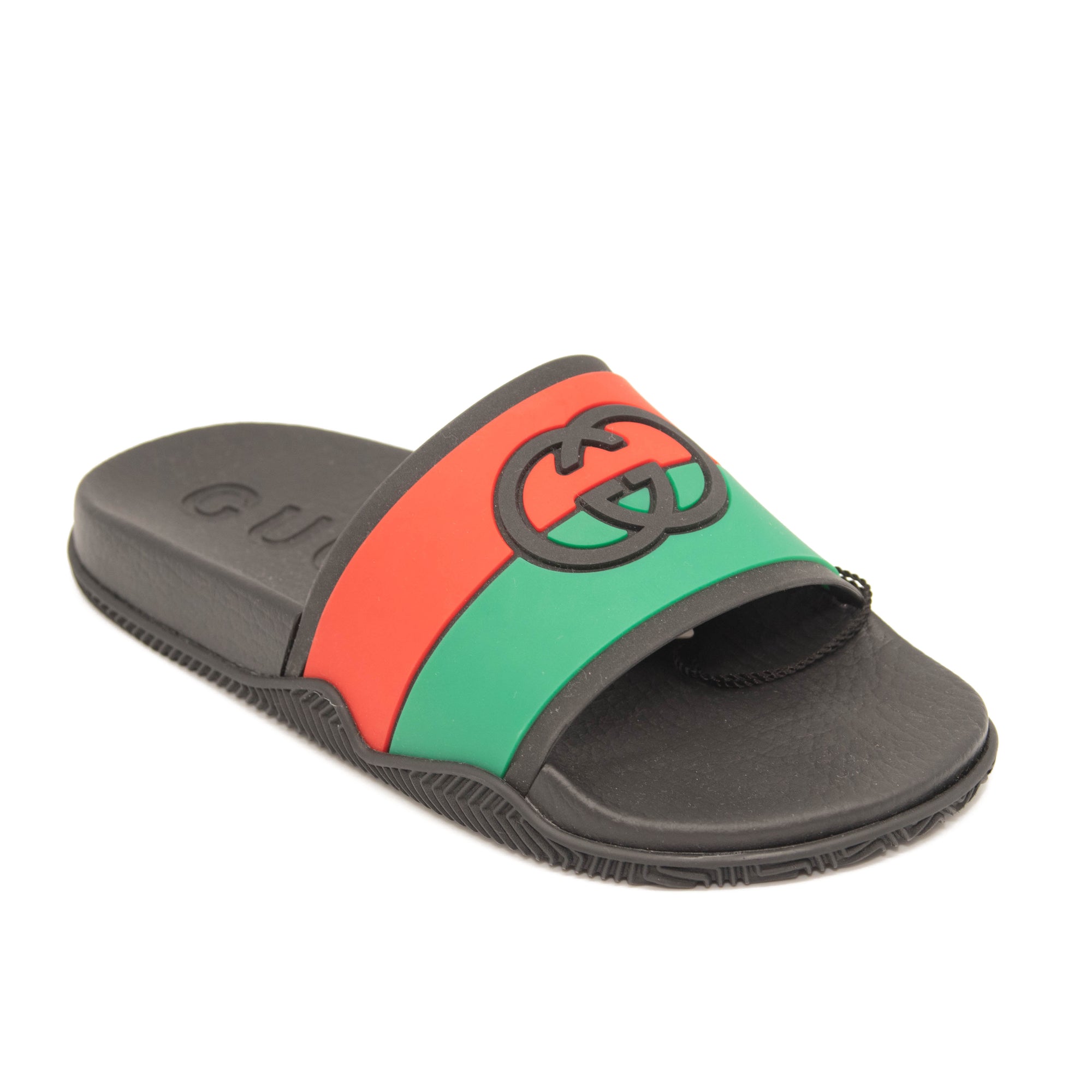 Gucci GG Logo Slide Sandal (Women) EU 36 Black No - MyDesignerly