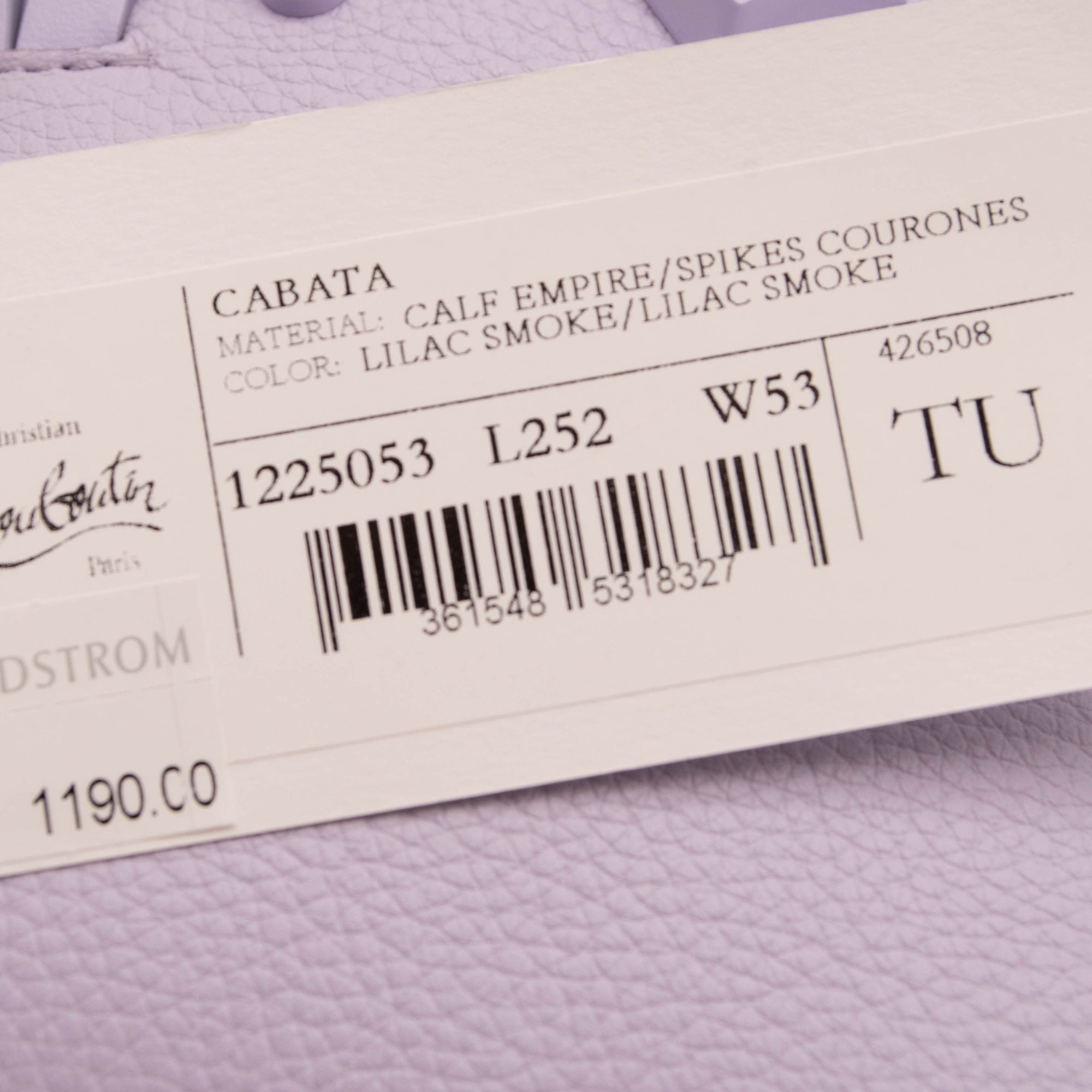 Christian Louboutin Mini Cabata North/South Leather Tote Purple