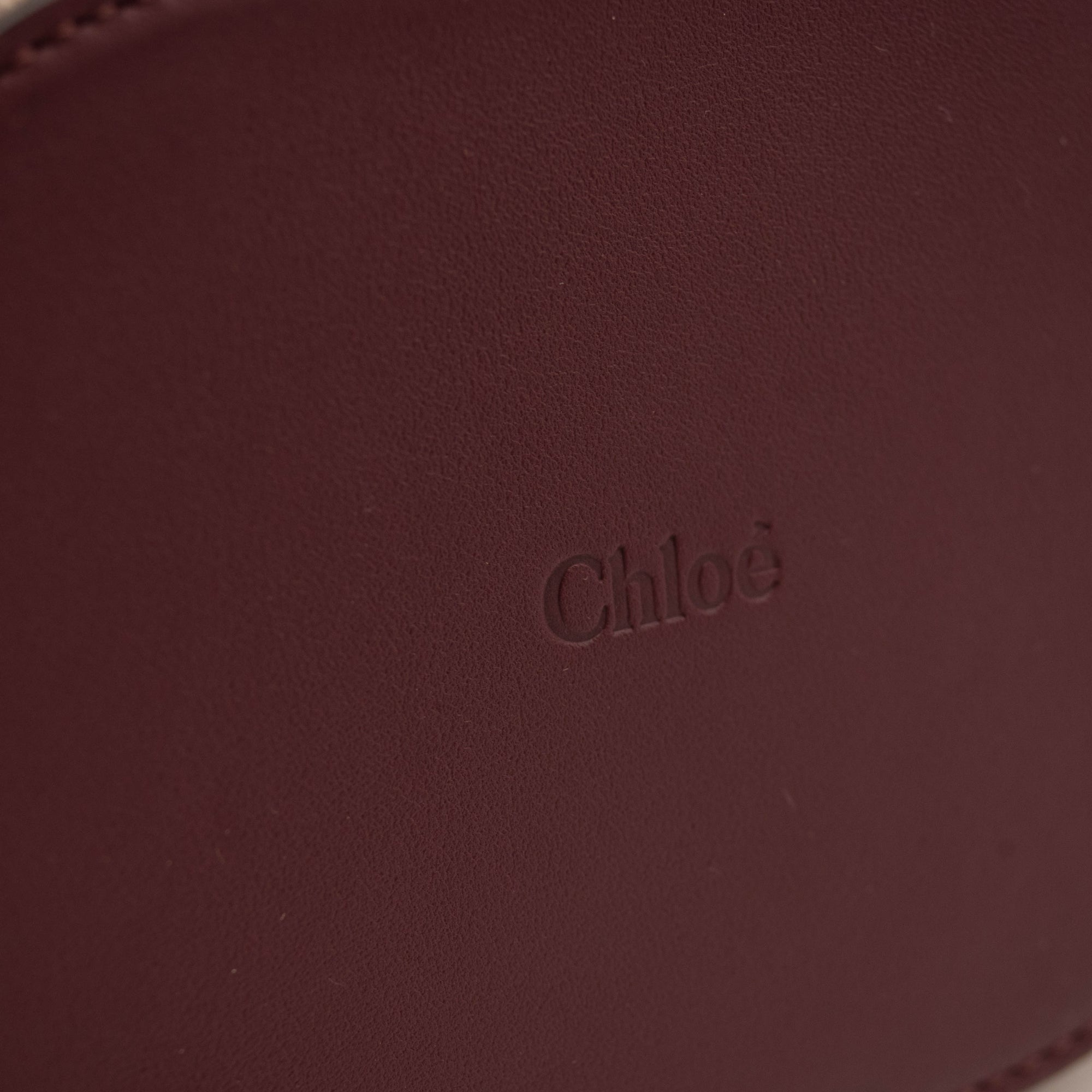 Chloe Key Small Linen & Leather Bucket Bag