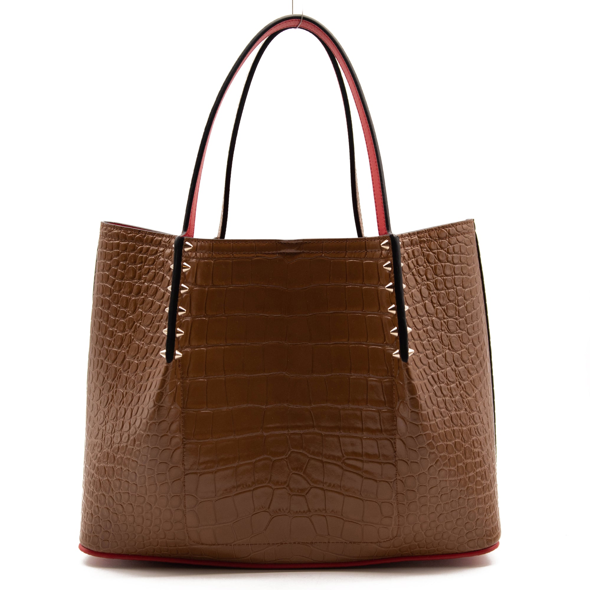 Christian Louboutin Large Cabarock Croc Embossed Leather Tote