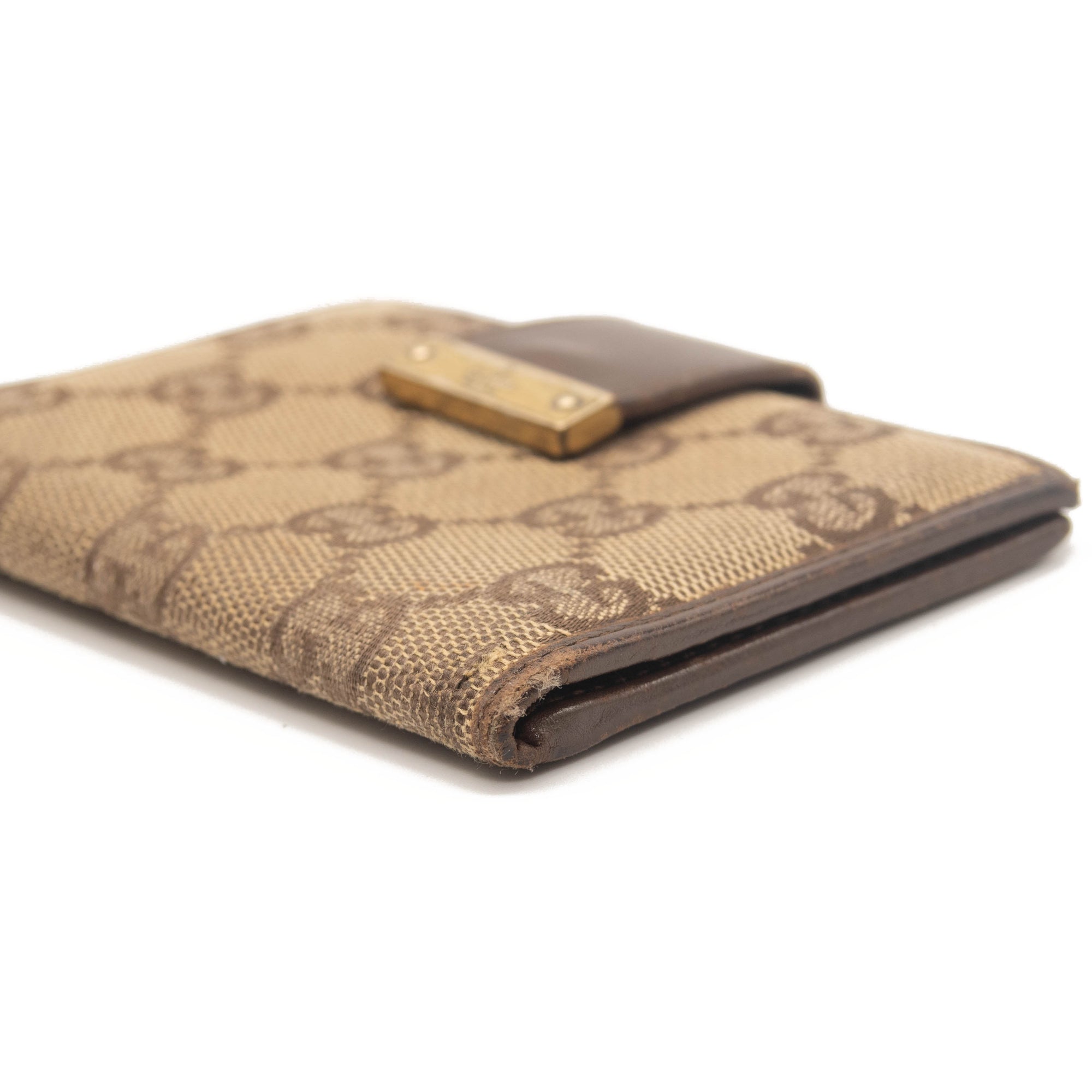 Gucci Supreme Canvas GG Monogram Compact Wallet Brown