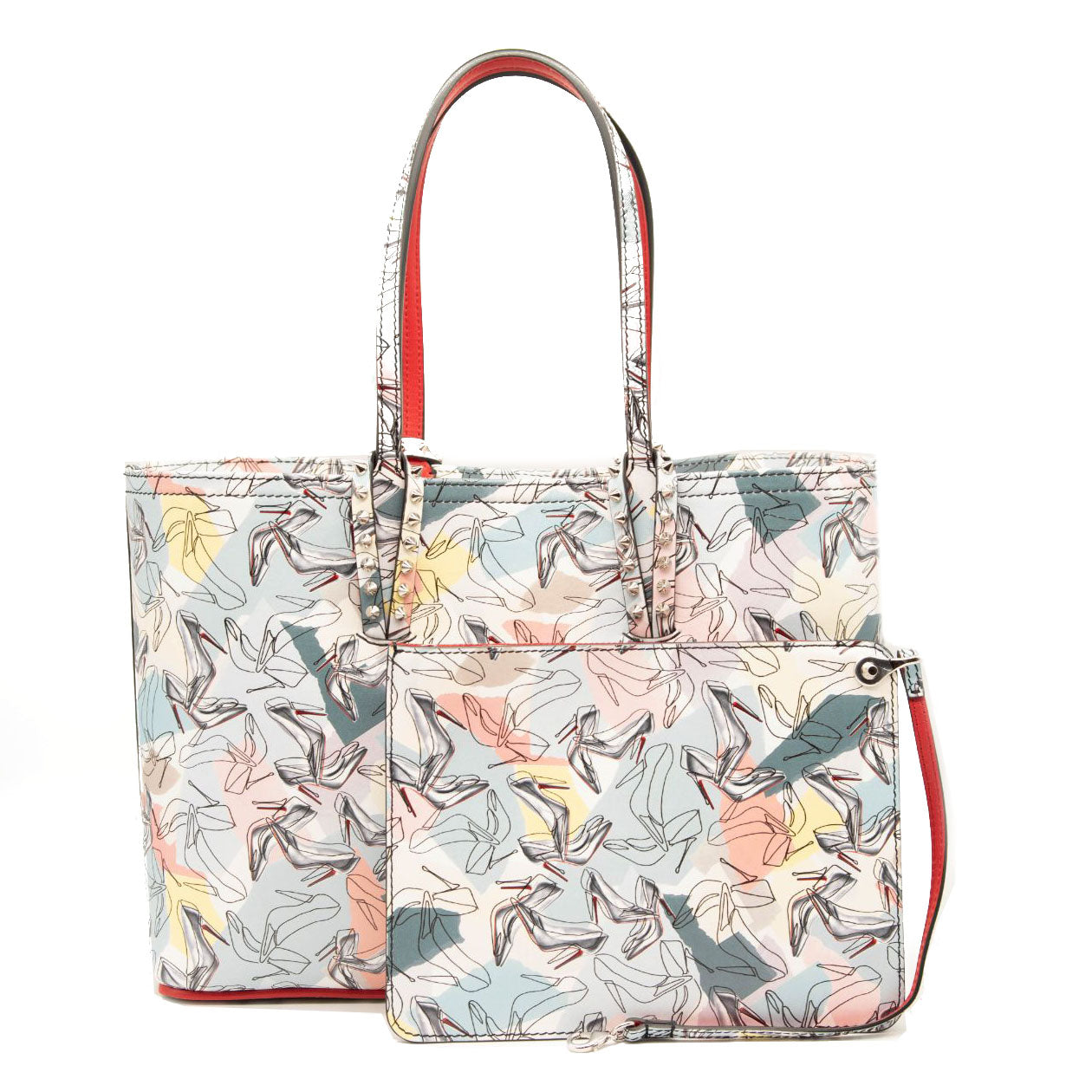 Cabata Small Leather Tote in Beige - Christian Louboutin