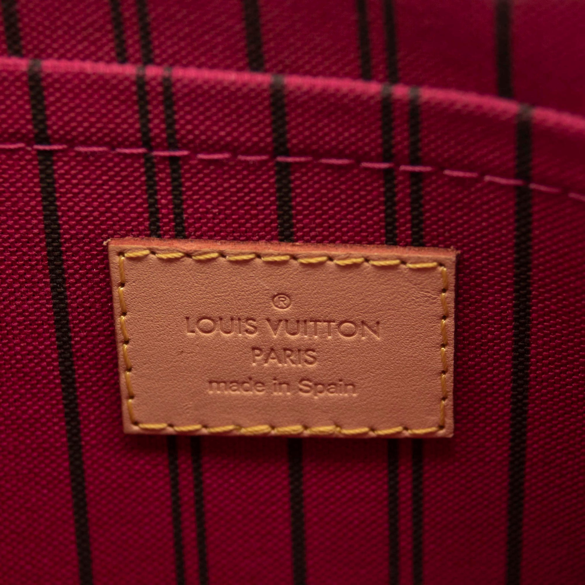 LOUIS VUITTON Monogram Neverfull MM GM Pochette Pivoine