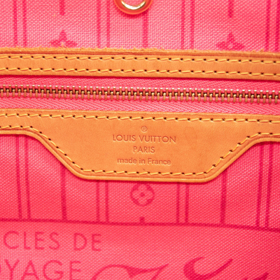VI0079 Louis Vuitton Monogram Roses Neverfull MM Tote