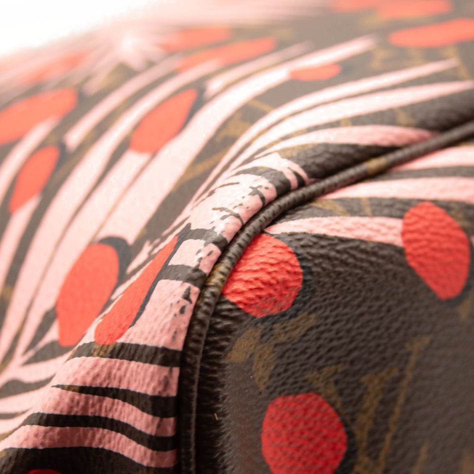 LOUIS VUITTON Monogram Jungle Dots Neo Neverfull MM Sugar Pink Poppy