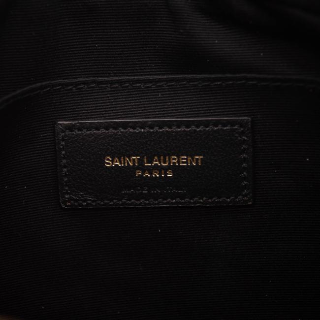 NEW SAINT LAURENT Calfskin Matelasse Monogram Lou Camera Bag in Dark Beige