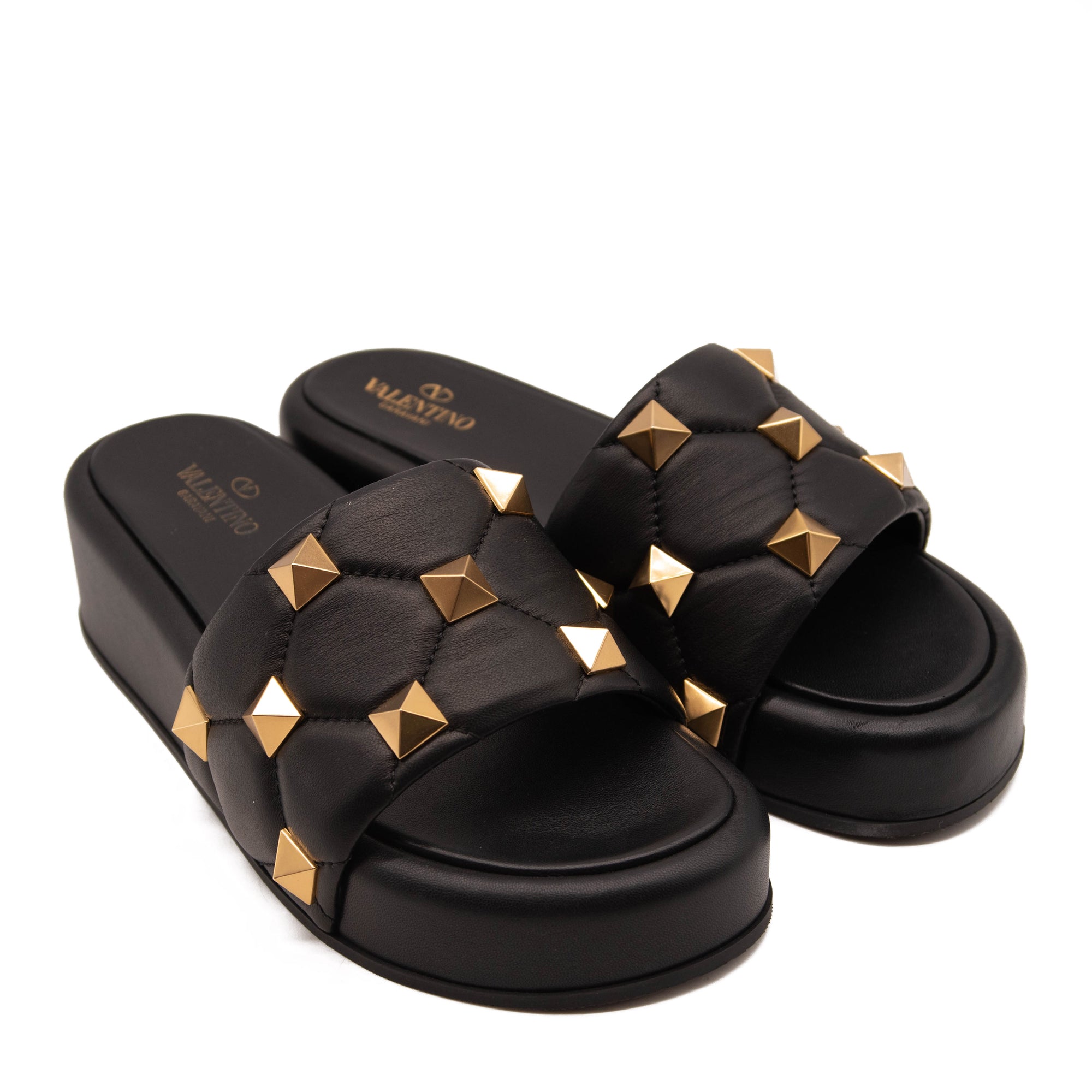 Valentino Roman Stud Platform Sandal Size 39